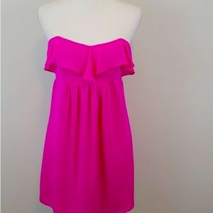 ALICE & TRIXIE Silk Hot Pink 100% Silk Mini Dress Size XS